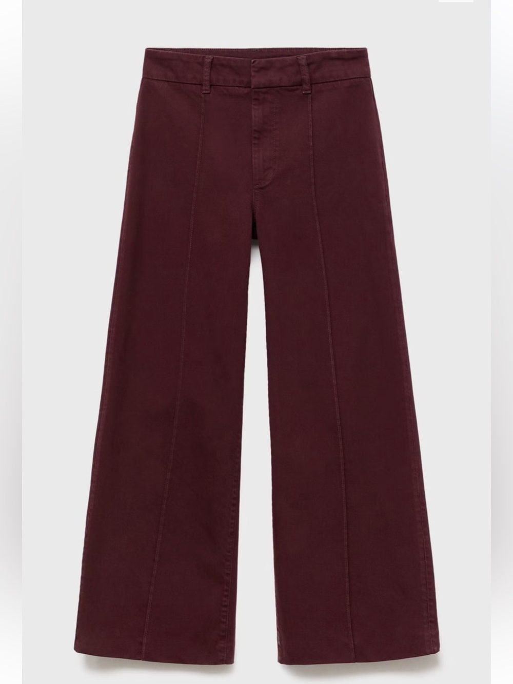 Mango HIGH-WAISTED WIDE LEG JEANS WITH STITCHING